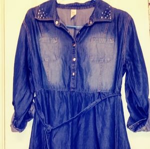 Justice plus size girls denim dress